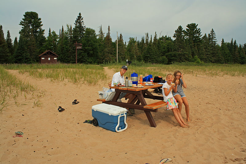 picnic on the beach at bete gris bay